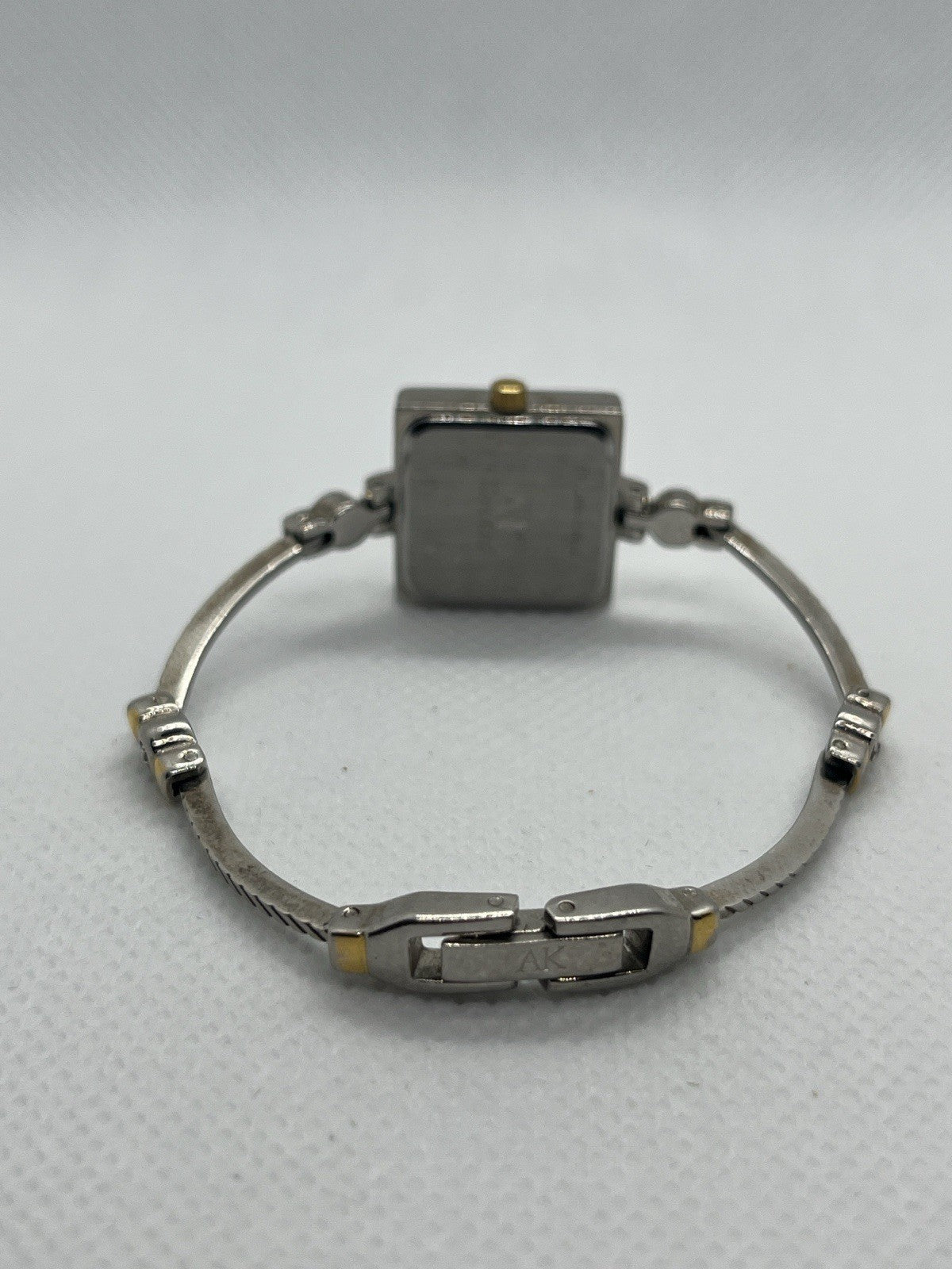 Anne Kline Dress Watch MOP Dial Silver Rectangle Bracelet Band New Battery
