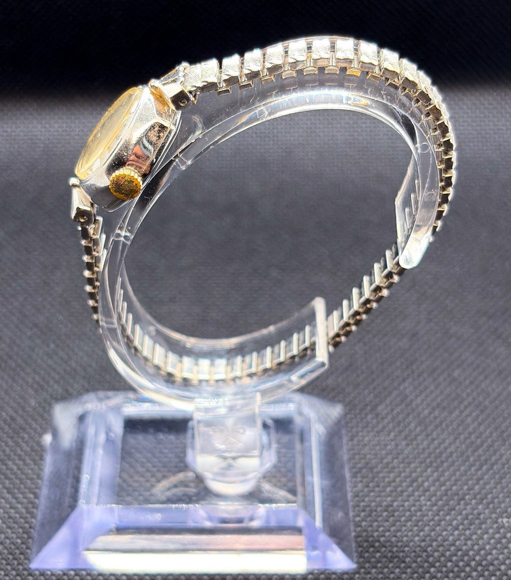 Vintage 1960 Elgin Ladies Cocktail Watch 17J Manual Hand Wind 10K RGP Bezel 3614