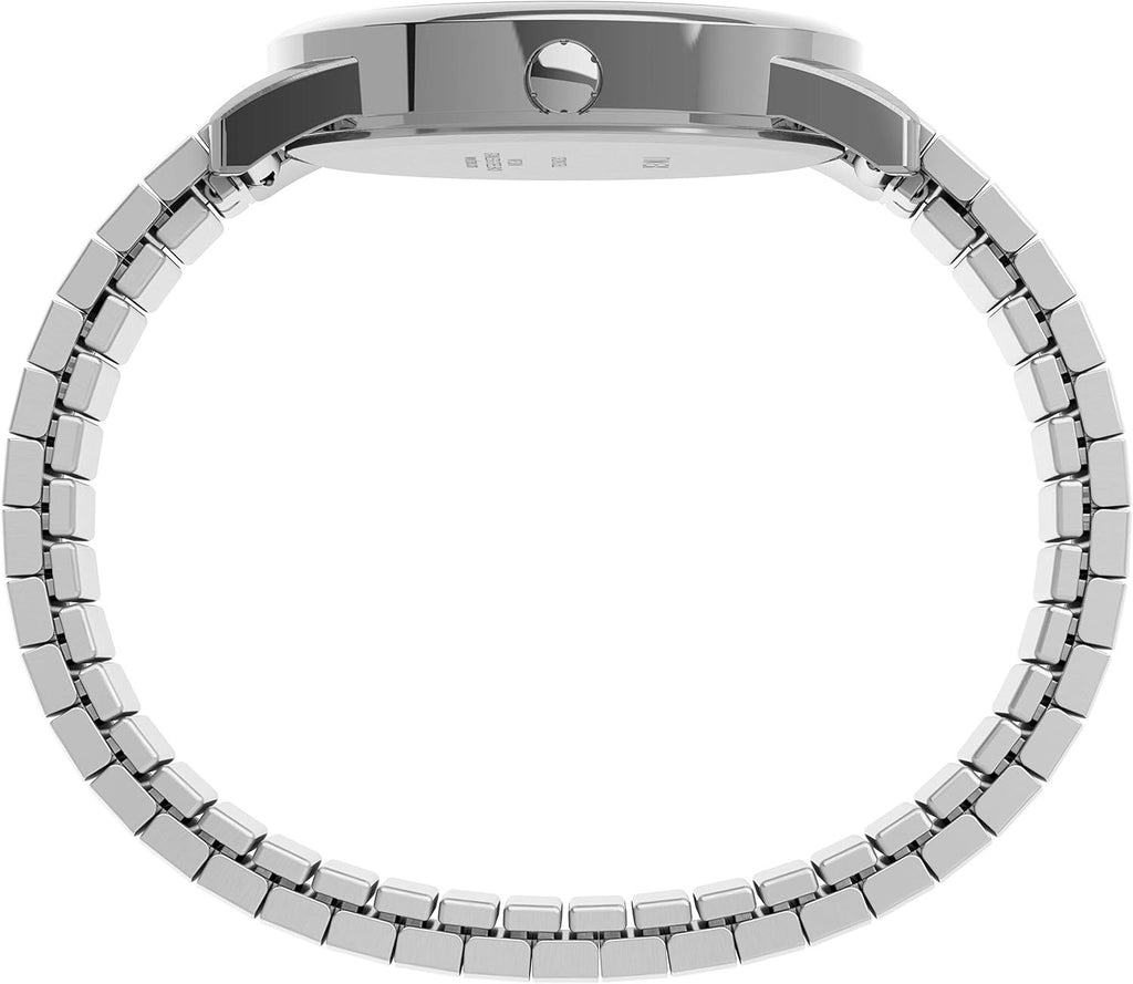 Timex Men's Easy Reader Watch 35mm Silver-Tone Steel Bracelet Plus Leather Band