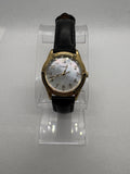 Timex Women’s Watch TW2P76200 Gold Tone Mother Of Pearl Dial Black Leather Strap