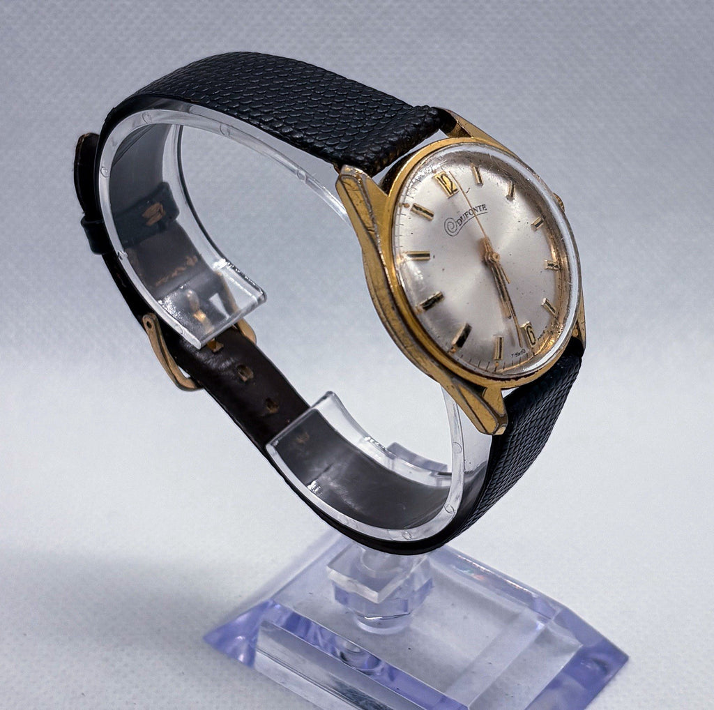Vintage 1960s Dufonte by Lucien Piccard Swiss Manual Wind Men's Dress Watch