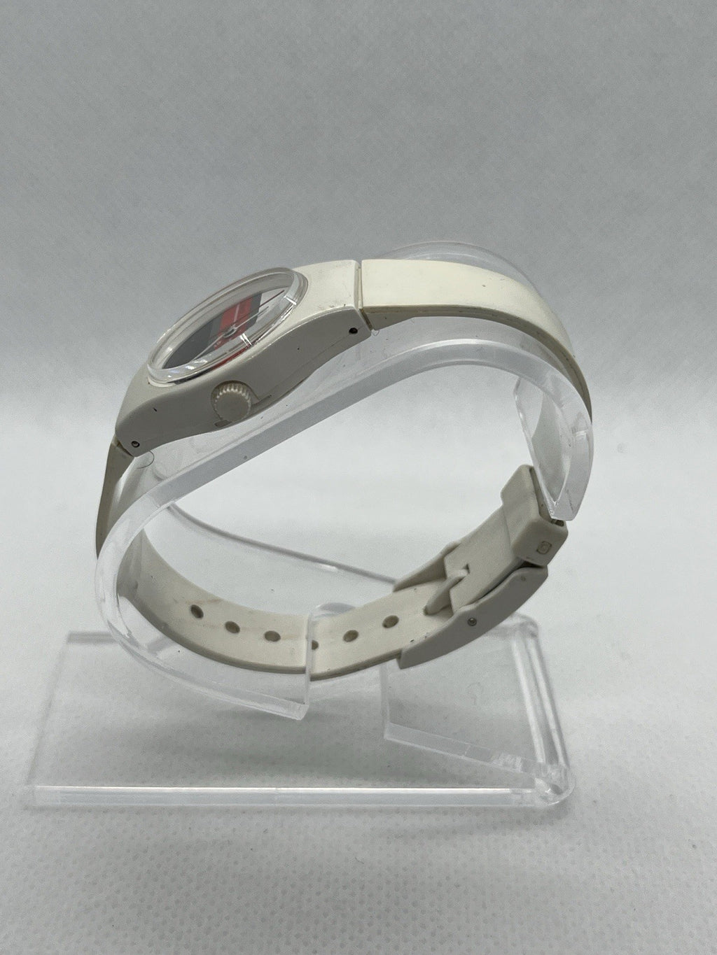 Vintage Sharp Women’s Quartz Watch White Case White Band 32mm Japan Movement