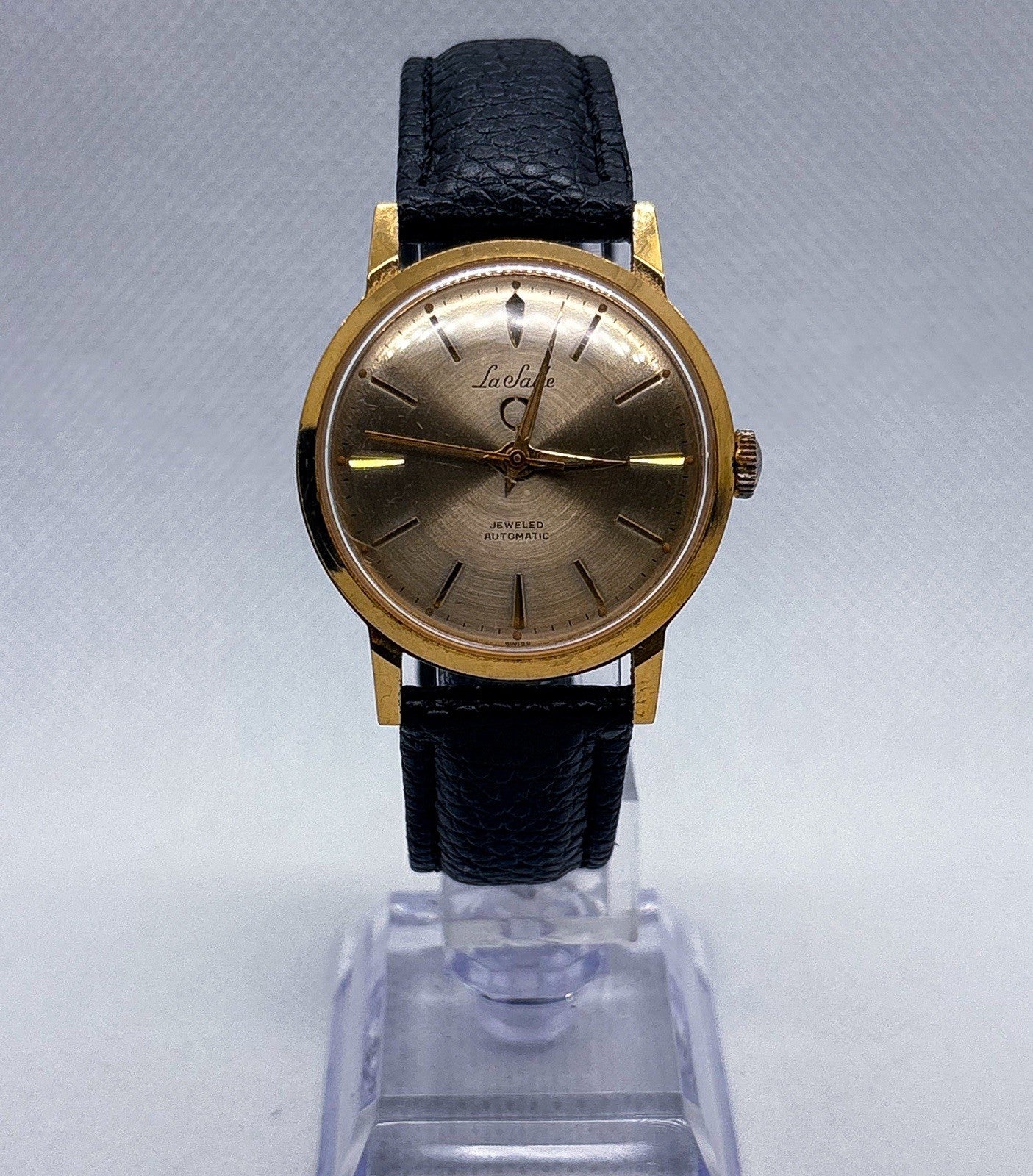 VTG 1960s Westclox LaSalle Automatic Watch 7 Jewels Swiss Movt Cleaned Working