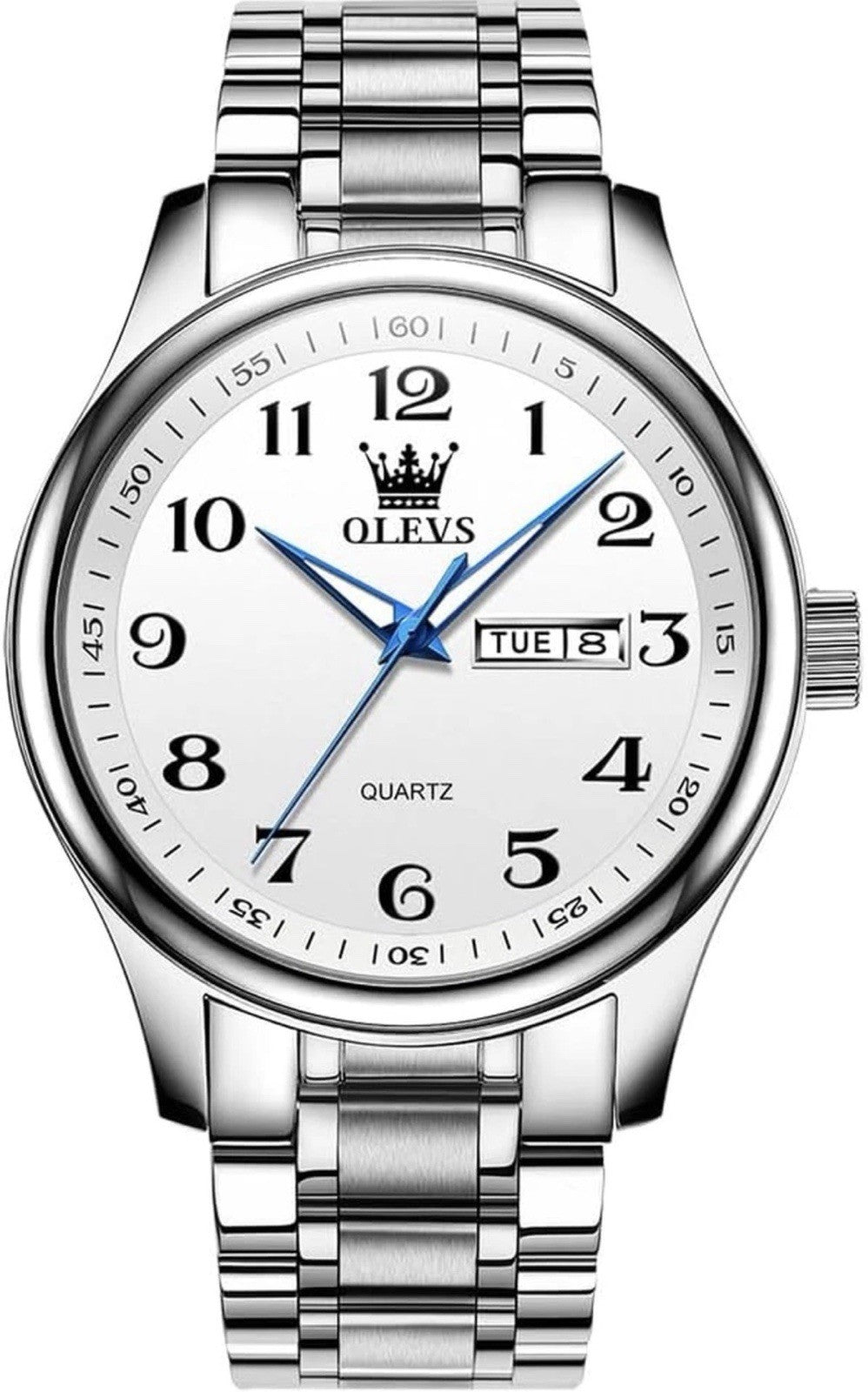 Olevs Women’s Silver Stainless Steel Waterproof Female Watch 29mm Case Mod 2020