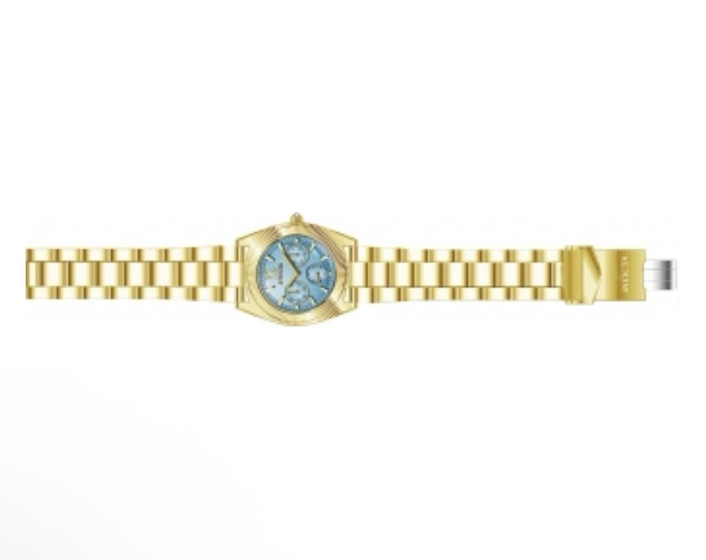 Invicta Angel Women's Watch 23753 Gold SS Light Blue Dial Quartz VAULTED 2016
