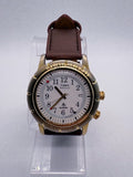 Vintage Timex Reef Gear Indiglo Turn & Pull Alarm Watch Date Gold Tone 092743