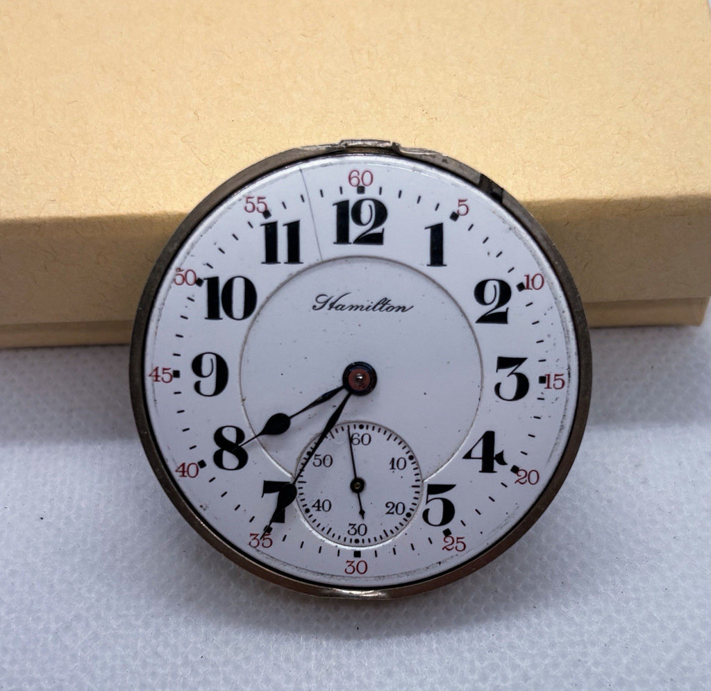 Vintage Hamilton 992 Pocket Watch Movement 21 Jewels 16S 1918 RUNNING Unserviced
