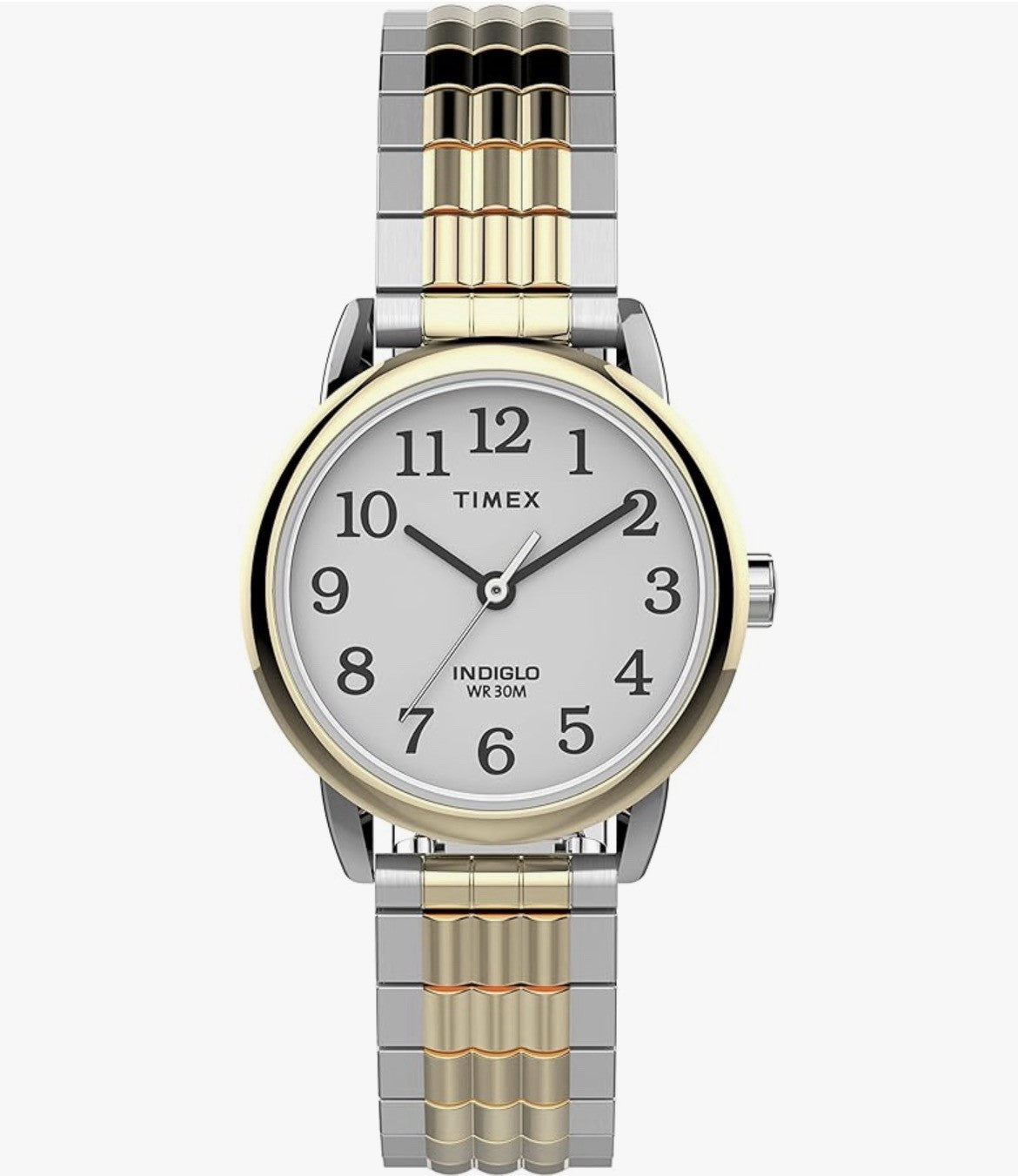 Timex Easy Reader Perfect Fit Women’s Watch Gold 25mm Case Two-Tone Band New