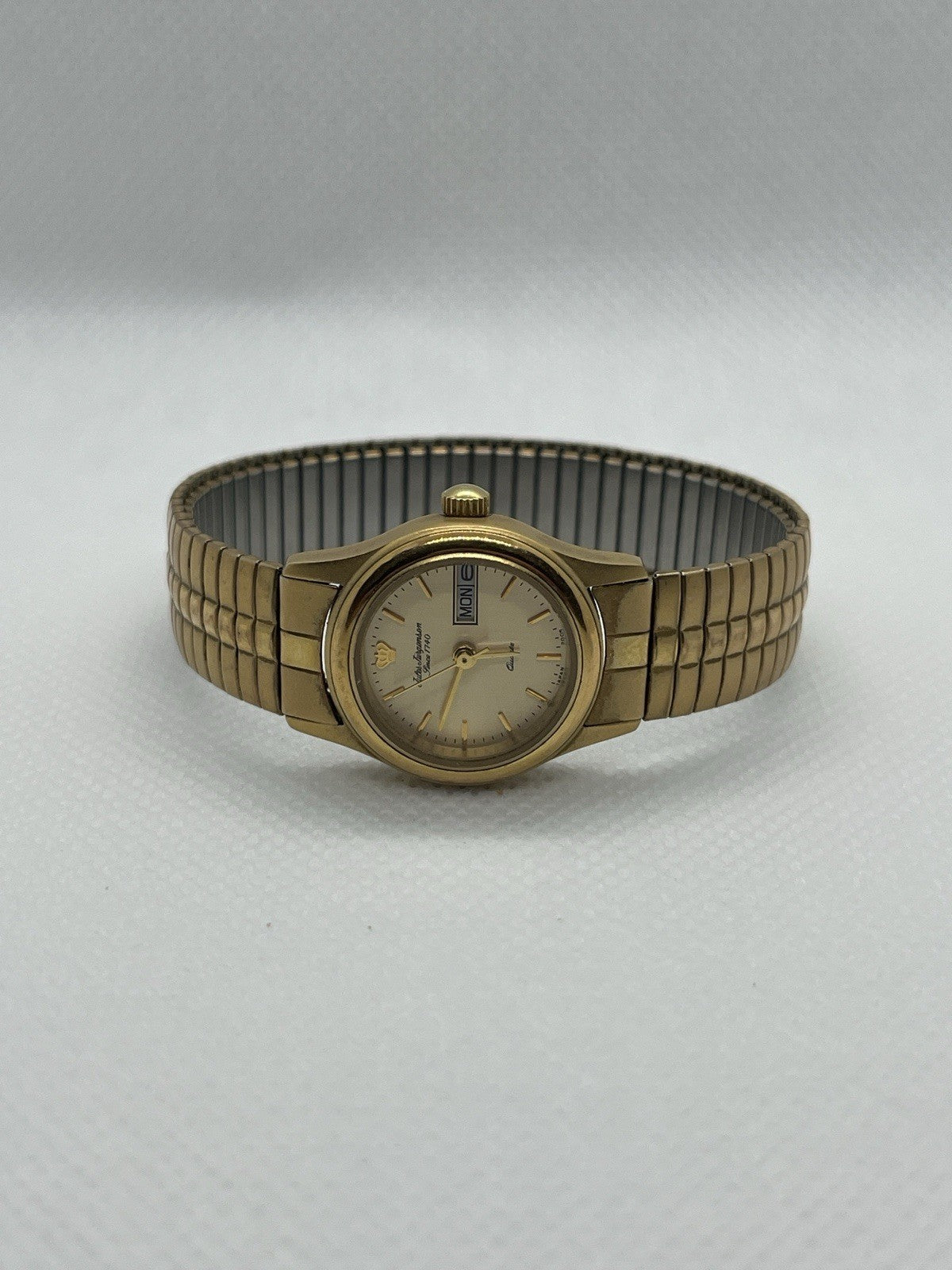Vintage Jules Jurgensen Quartz Gold Tone Ladies Wrist Watch New Battery