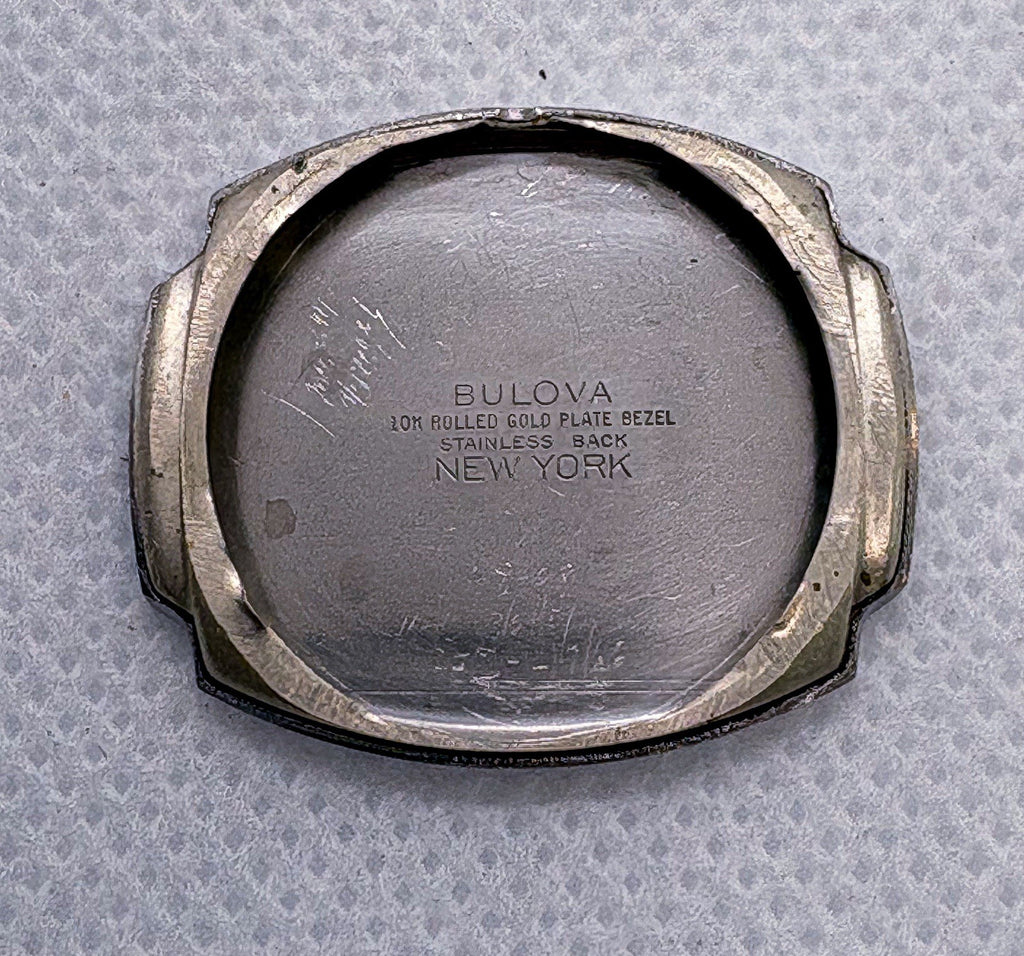 Vintage 1946 Bulova Treasurer 10BA 17J Watch 10K Rolled Gold Plate Tank Working