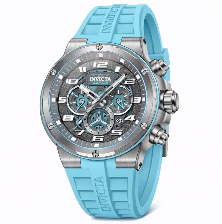 Invicta S1 Rally Stage Grid Men’s Watch-49mm Light Blue, Silicone 50260