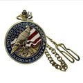 Invicta Vintage Americana Pocket Watch - 47mm Bronze 49008 America Freedom