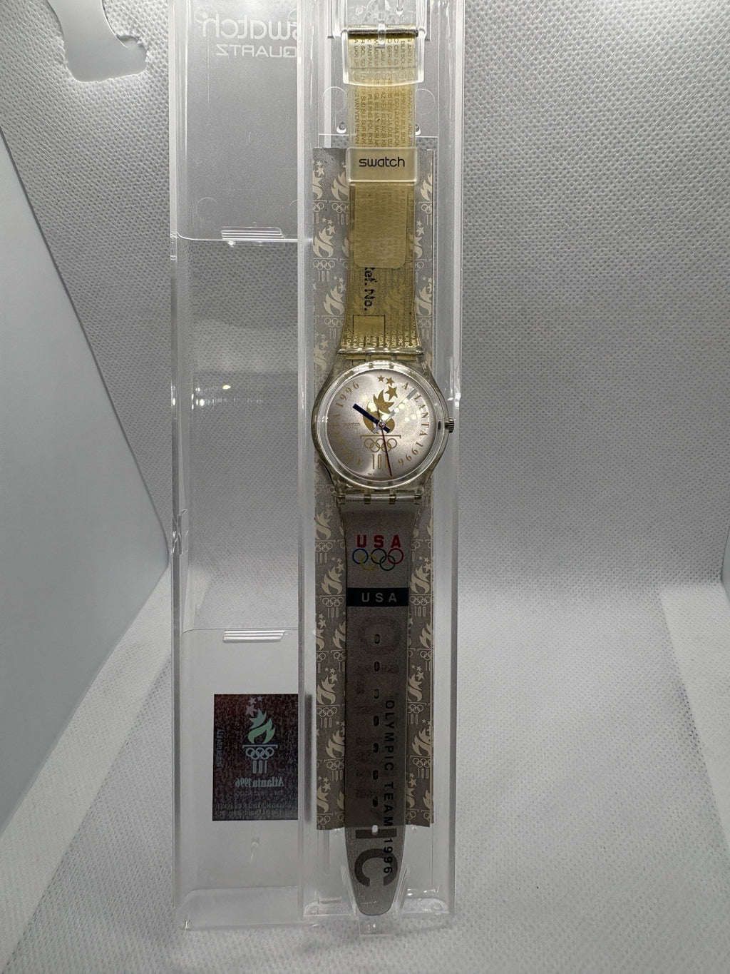 NEVER WORN 1996 Atlanta 100th Olympics Swatch Swiss Quartz Watch in Box GZ150J
