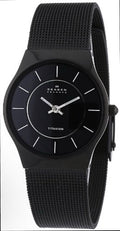 SKAGEN Denmark 233STMB Womens Black Titanium Analog Dial Quart Milanese Band
