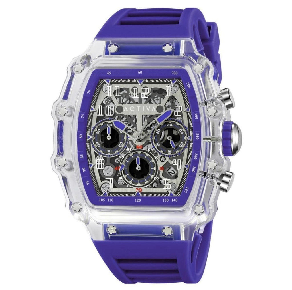 Activa X Invicta Men's Watch | Skeleton Dial | 44.3mm | Purple | ACW2305-010