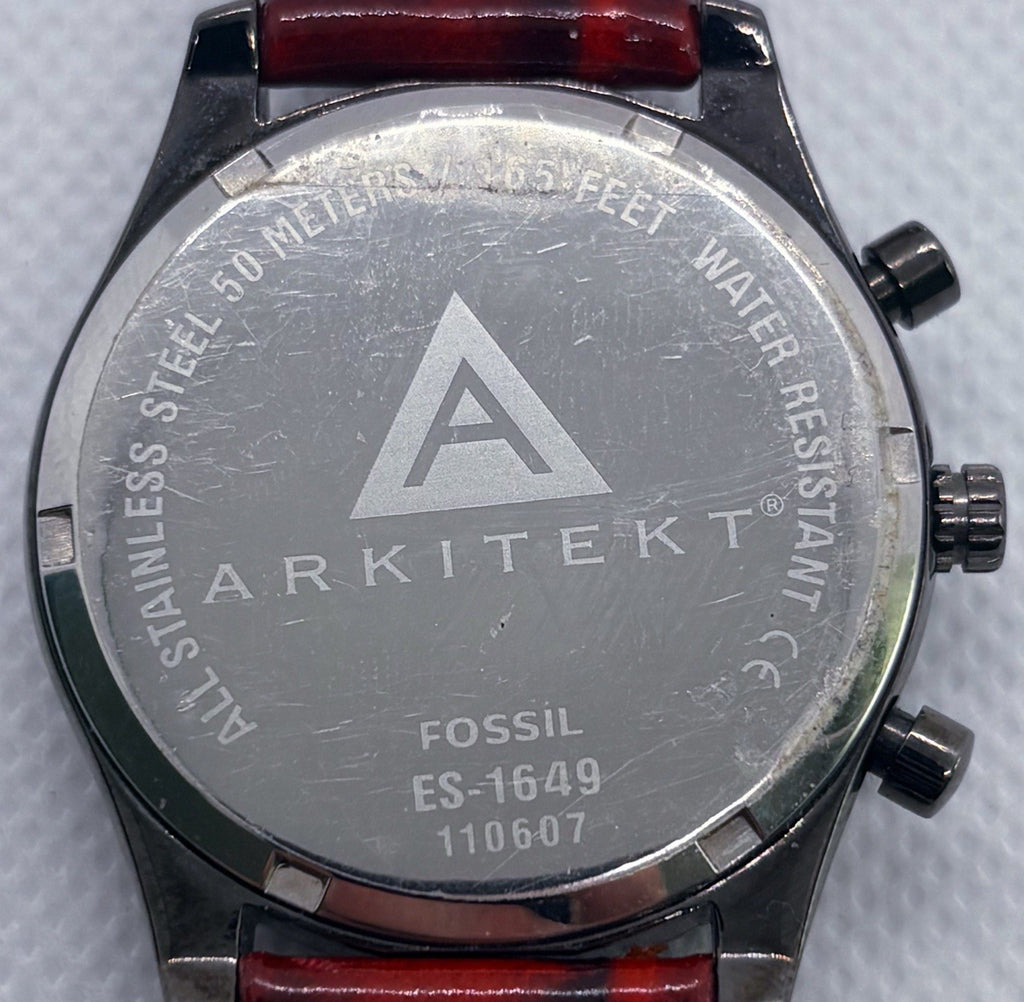 Fossil Arkitekt Women’s Chronograph Watch 36mm MOP Dial With Date ES-1649