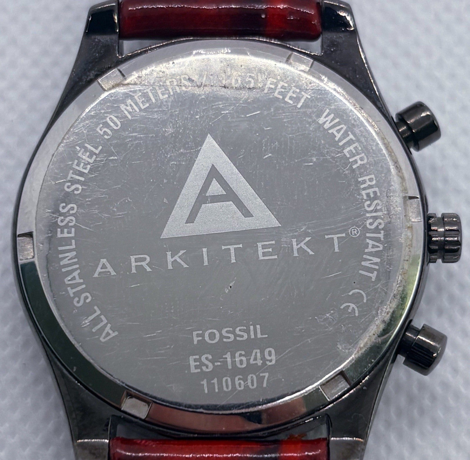 Fossil Arkitekt Women’s Chronograph Watch 36mm MOP Dial With Date ES-1649
