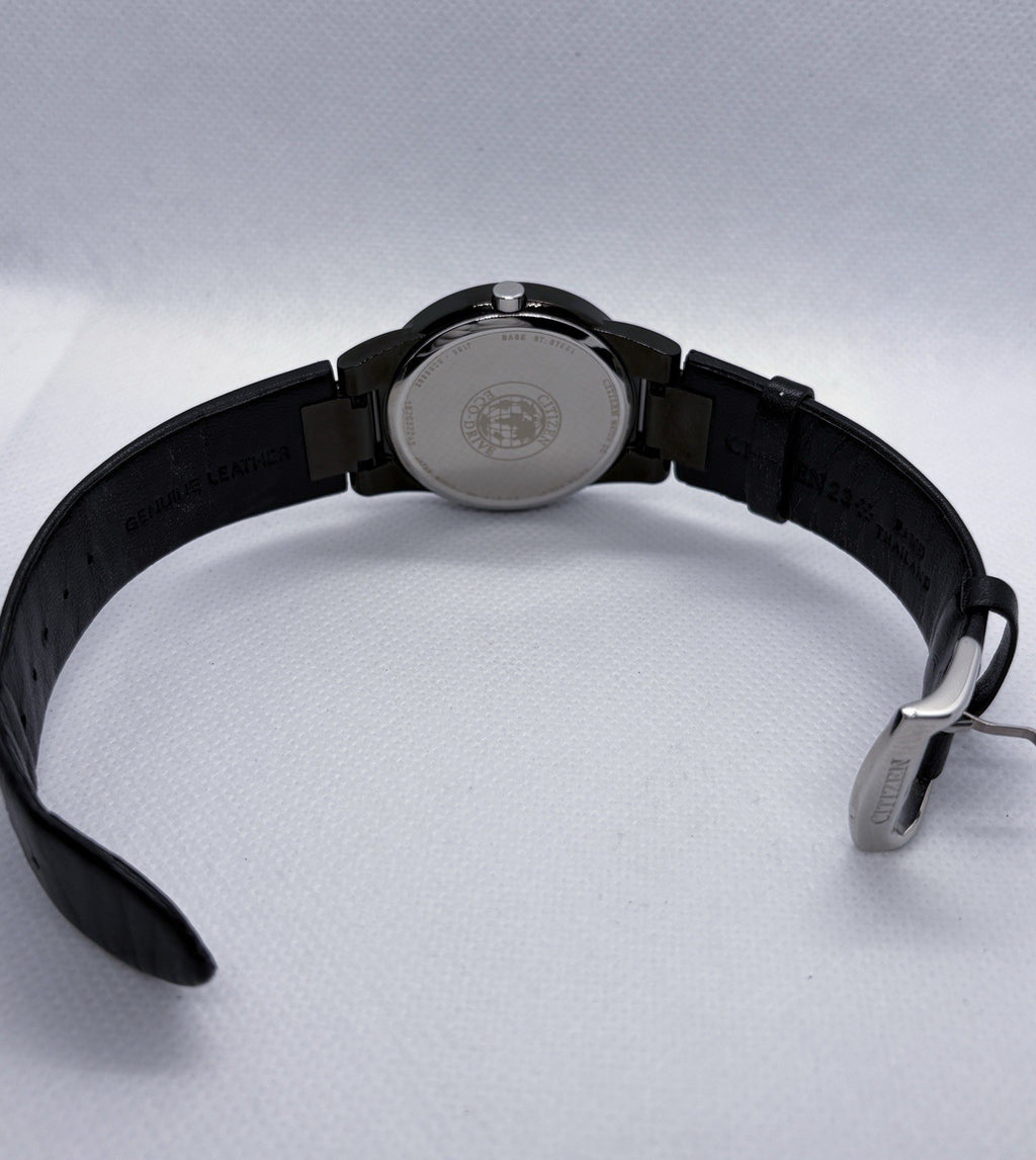 Citizen Eco-Drive Axiom Men’s Watch Black - Leather Band - 40mm Case AU1065-07E
