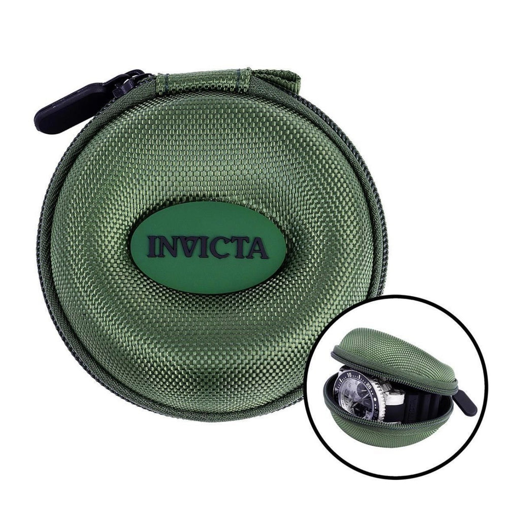 Invicta Single Watch Travel Case w/ Zipper Multiple Colors Gray/Black/Pink/Green