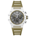 Invicta Racing Vaulthan Men's Watch 69682 44mm Clear Case Olive Green Band Skel