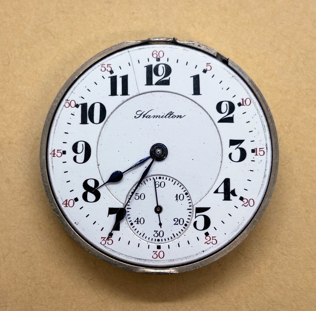 Vintage Hamilton 992 Pocket Watch Movement 21 Jewels 16S 1918 RUNNING Unserviced