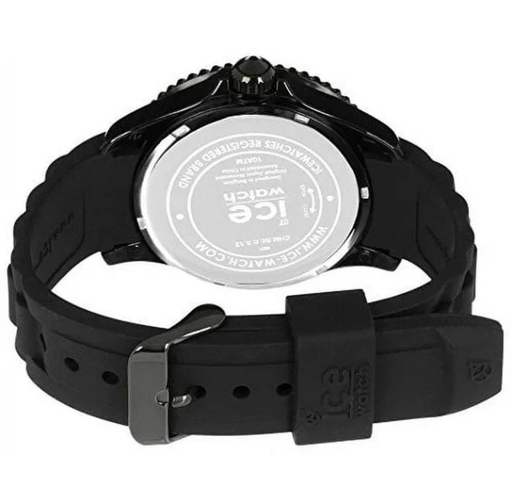 Ice Watch Unisex Ice Love Black Dial Black Silicone Watch  LOBKSS10 Swarovski